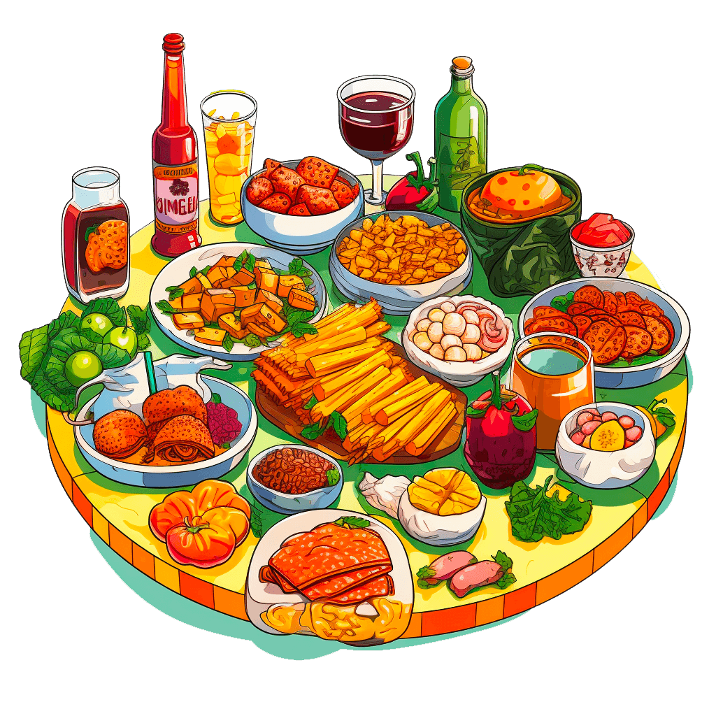 A Plate With Food on it
